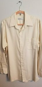 Jeffrey Beene cream dress shirt 16.5/34-35 (B0032)